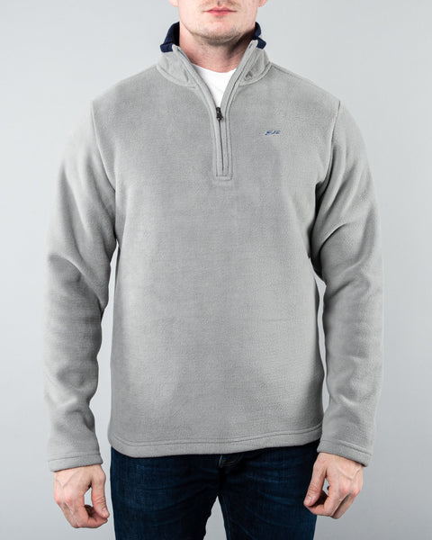 Quarter Zip Pullover ~ Grey-(4676139843647)- 57.99