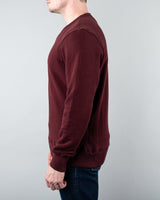 Crew Neck Sweater ~ Burgundy-(4676140597311)- 54.99