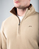 Quarter Zip Pullover ~ Tan-(4676139909183)- 57.99