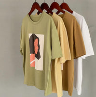 Toppies 2020 summer character t-shirts fashion girls tops short sleeve printing t-shirts korean women clothes 95% cotton-(4657934762047)- 8.82